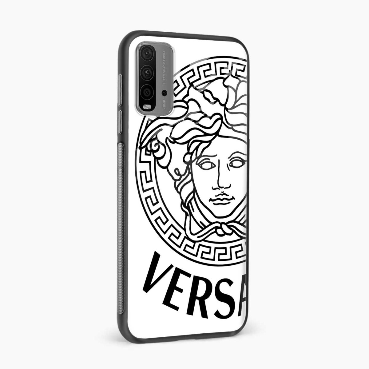 versace white redmi 9 power back cover side view