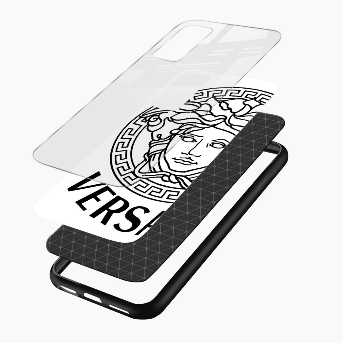 versace white redmi note 10 pro back cover layers view