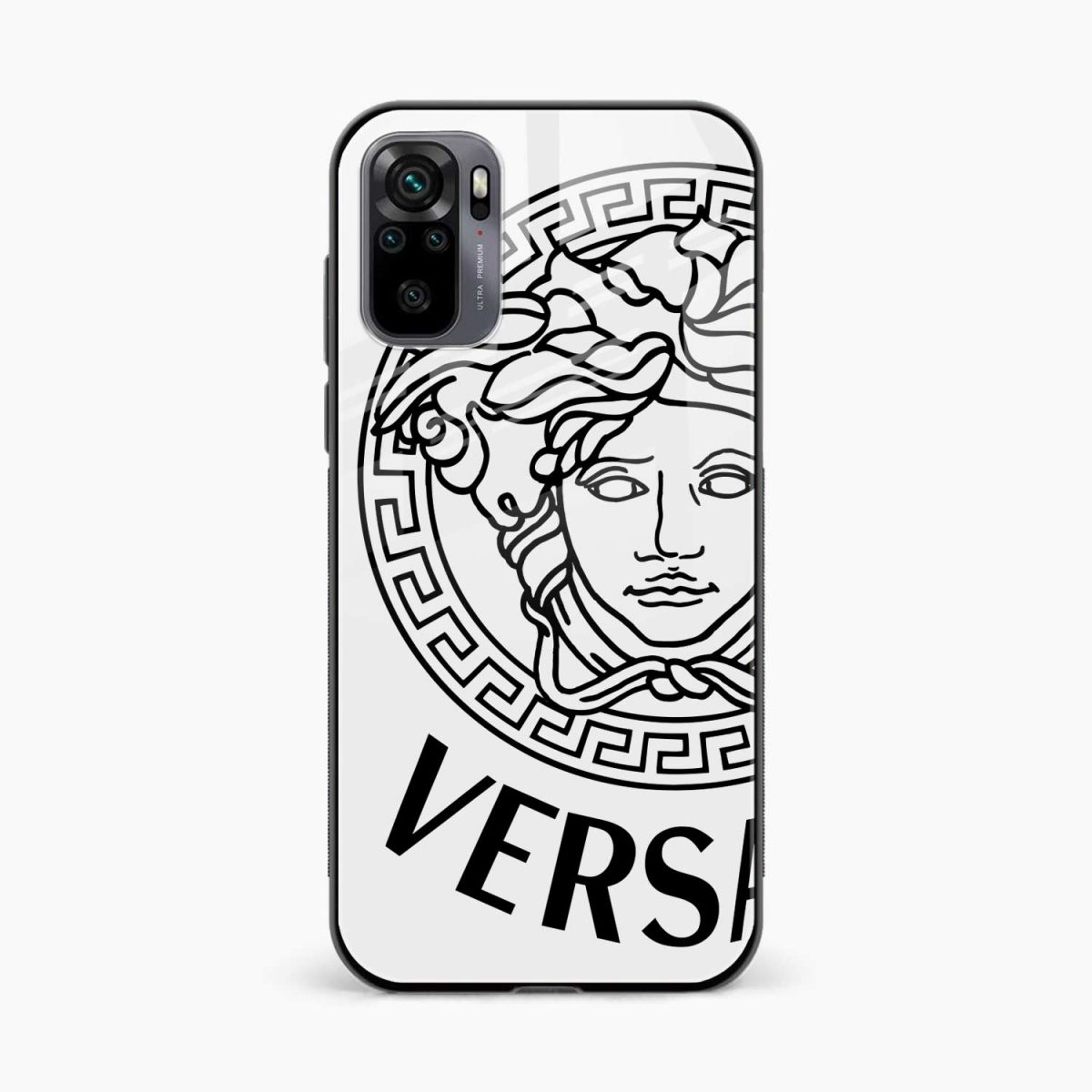 versace white redmi note 10 back cover front view