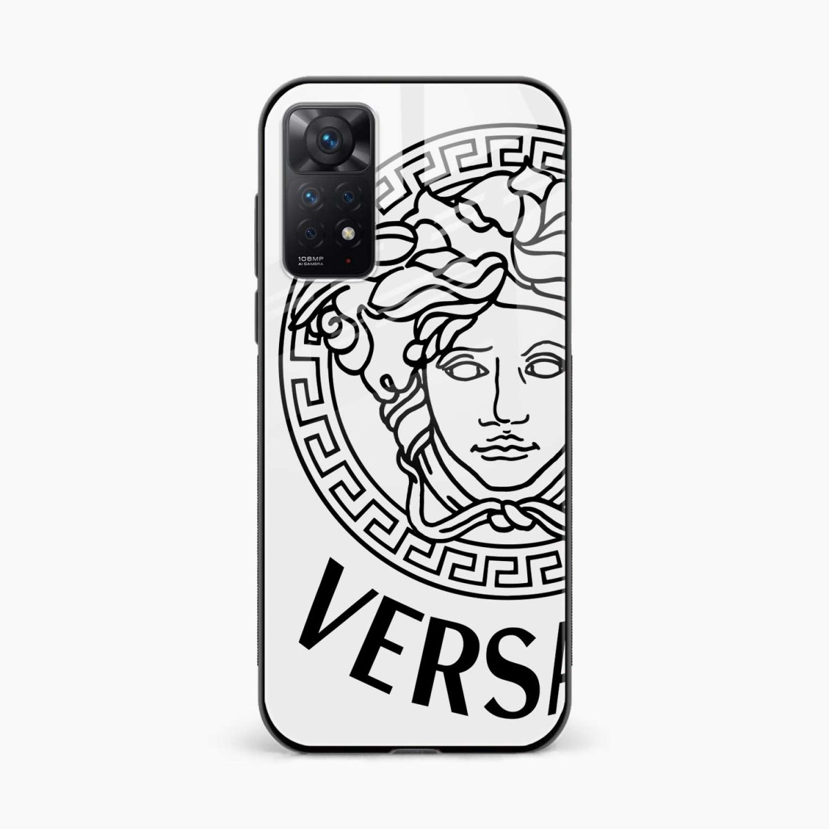 versace white redmi note 11 pro back cover front view