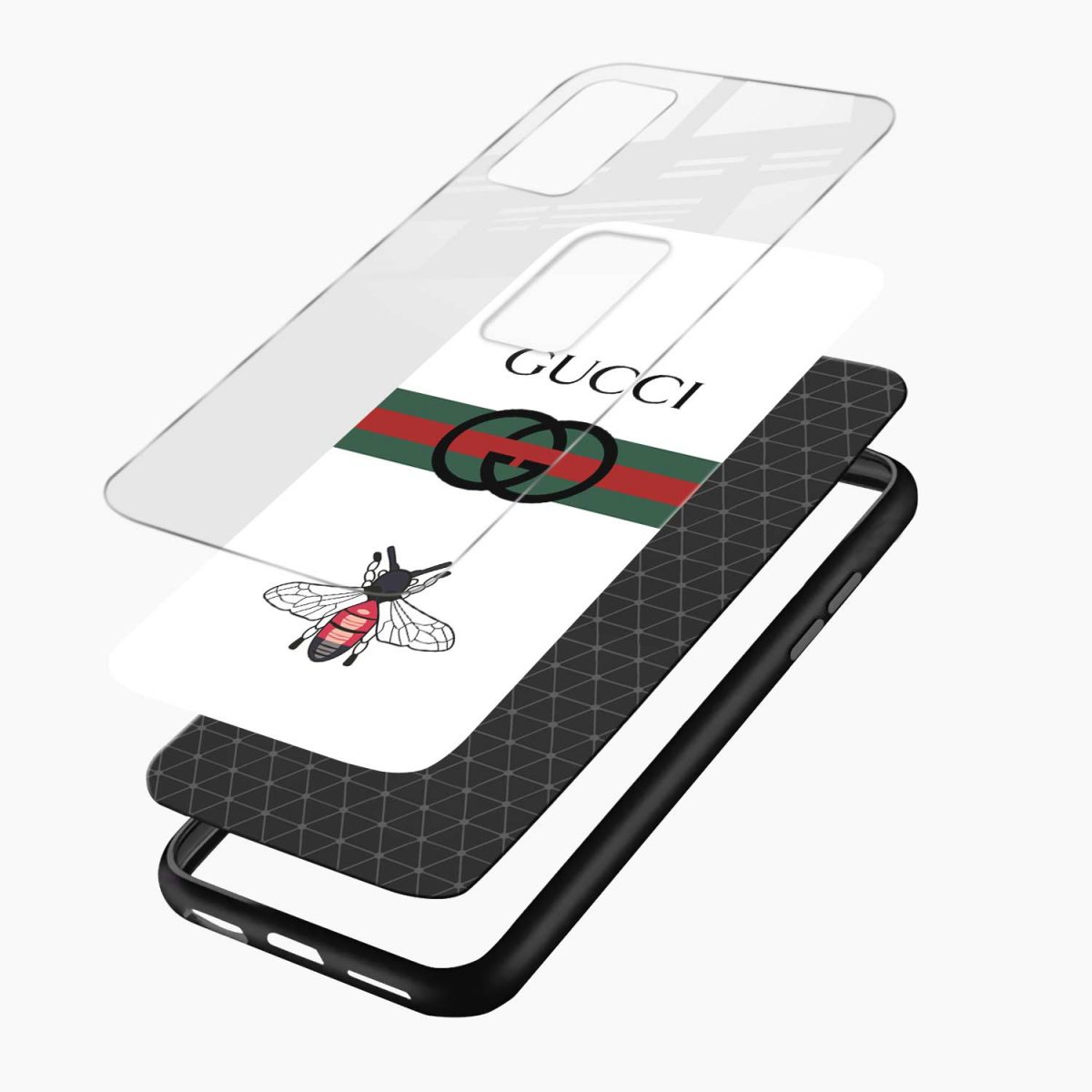 white gucci samsung a34 back cover layers view