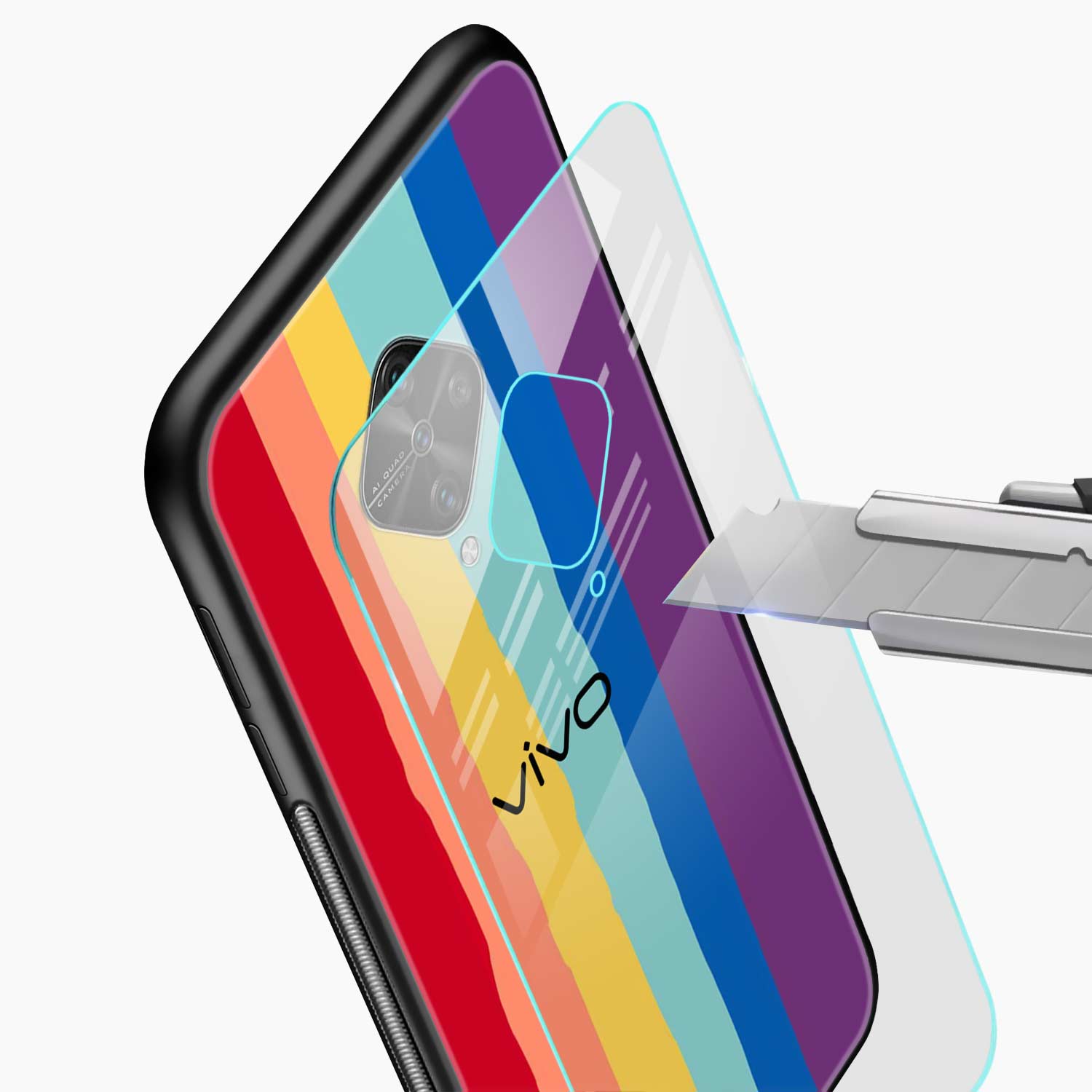 Screen Protector Vivo S1 Back Cover Vivo S1 Pro Rainbow Cover Vivo