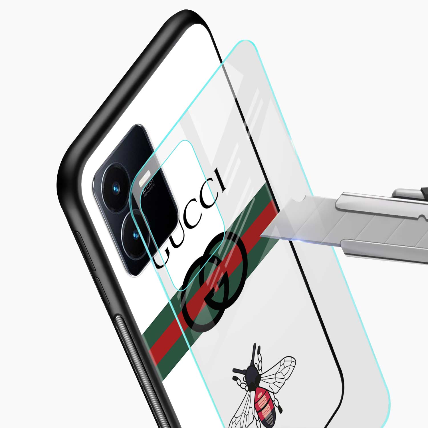GUCCI ロゴデザイン iPhoneケース GUCCI GG Logo Custodia Iphone 5G Black bioplastic Fitted Phone