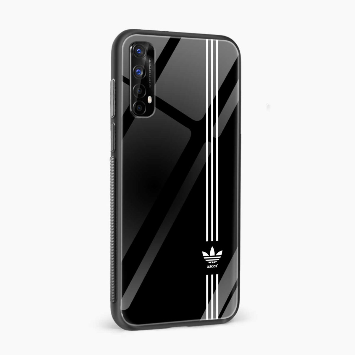 adidas logo black color diagonal view realme 7 back cover 5