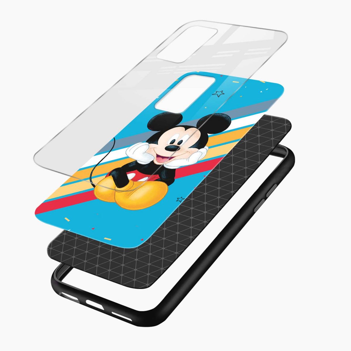 lovely cute mickey mouse samsung a52 back cover layers view