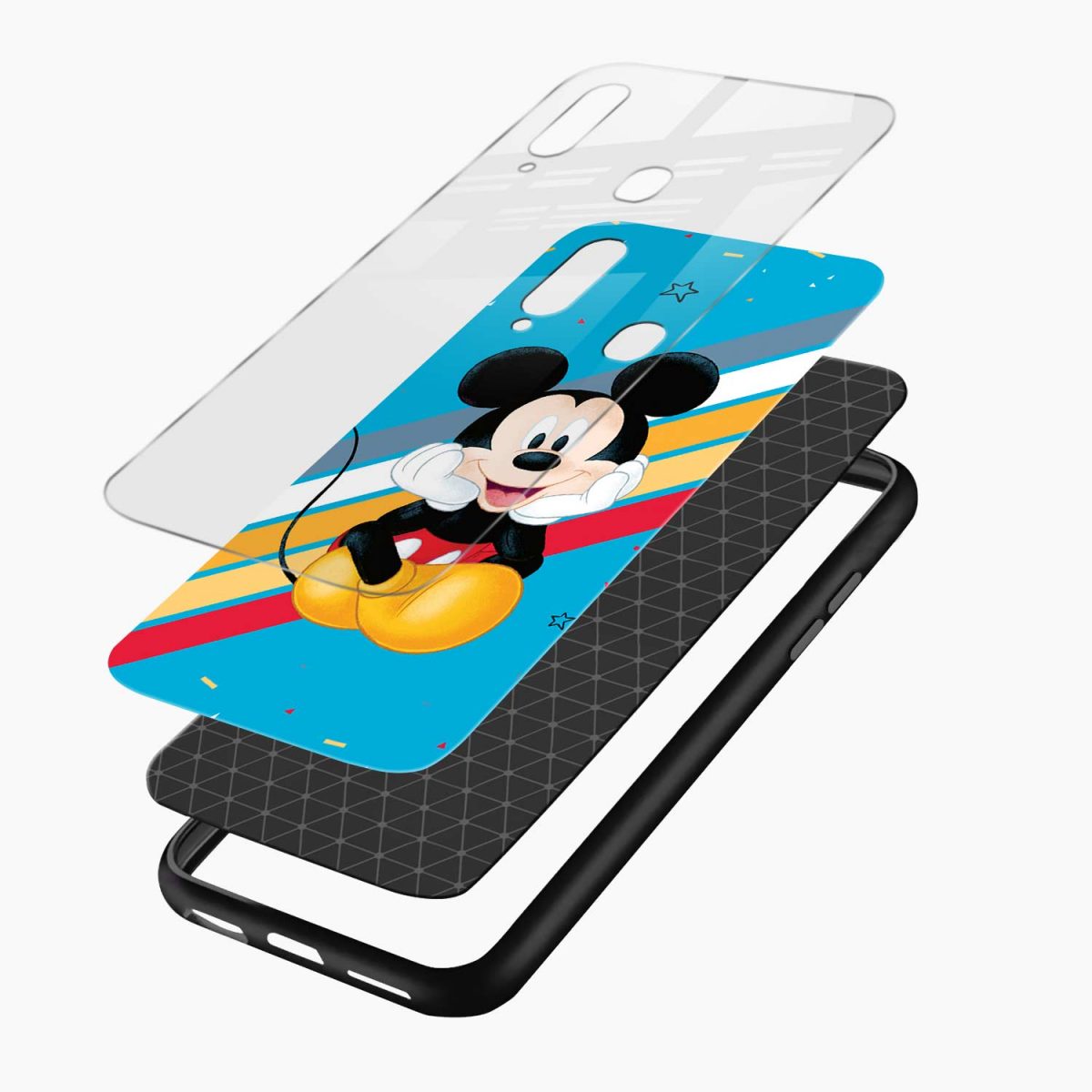 lovely cute mickey mouse samsung a7 back cover layers view