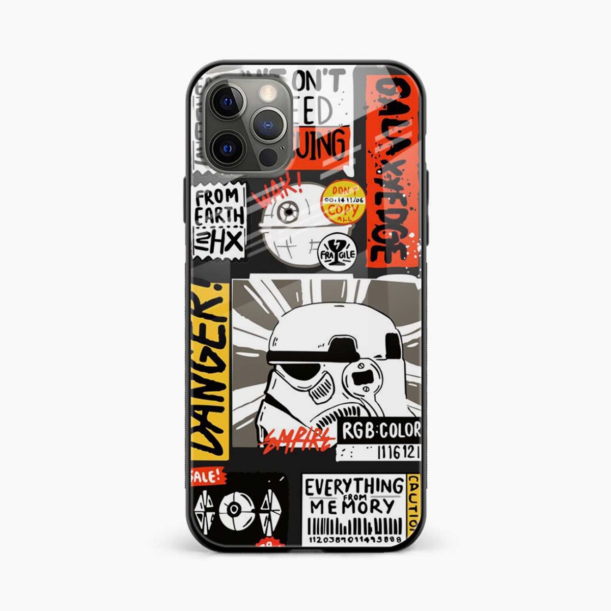 stormtrooper iphone 12 pro max back cover front view