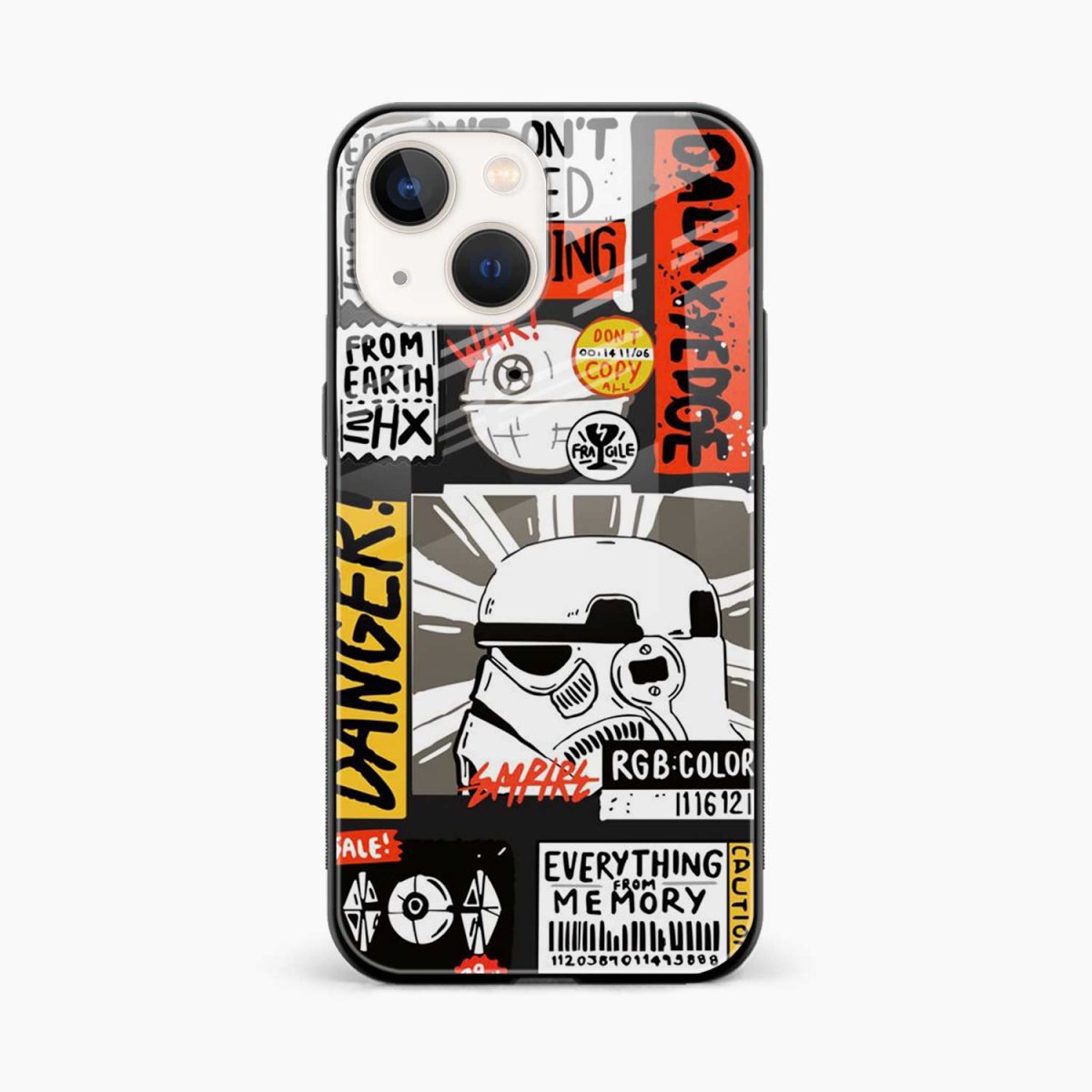 stormtrooper iphone 13 back cover front view