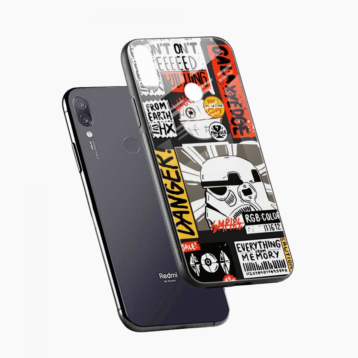 stormtrooper redmi note 7s back cover diagonal view