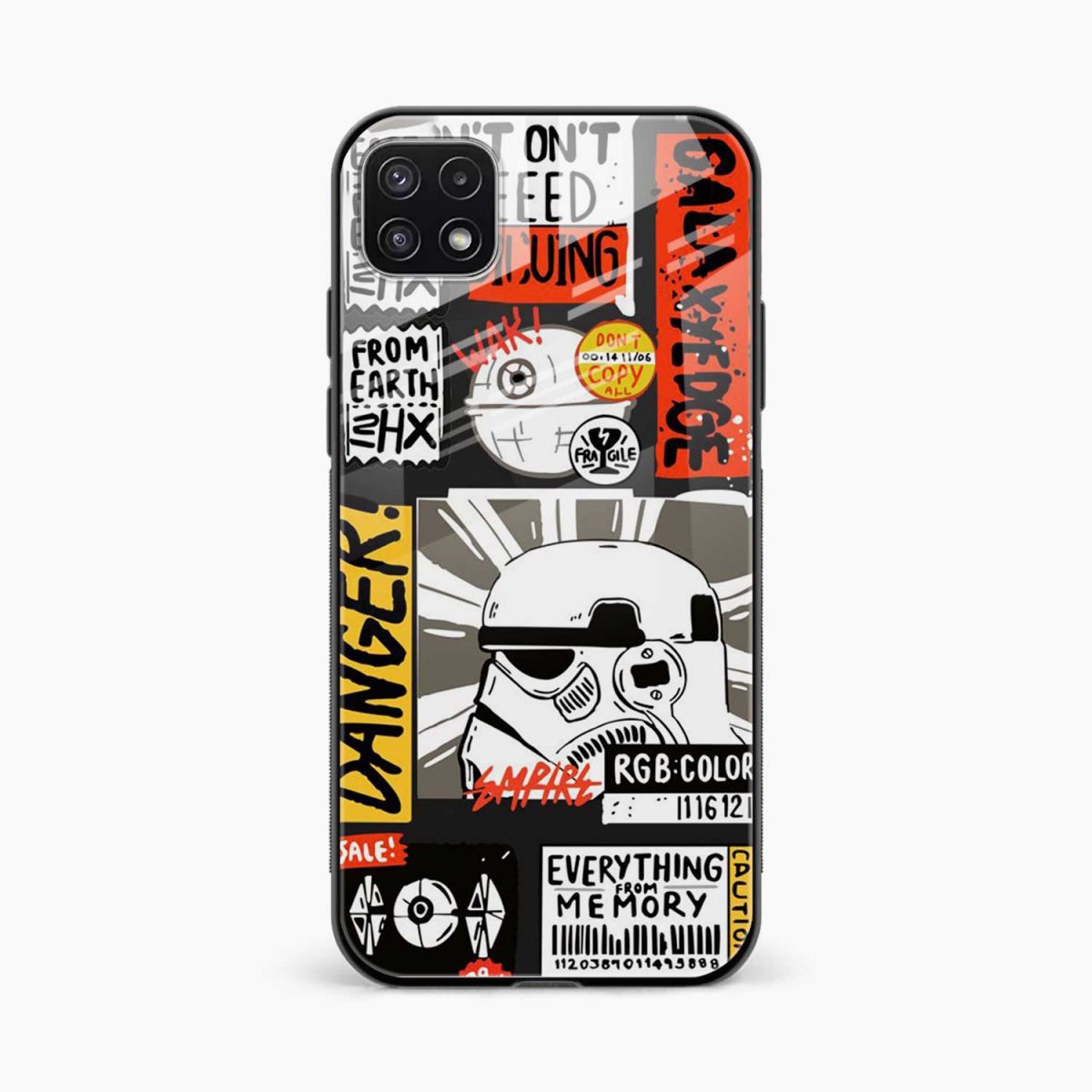 stormtrooper samsung a22 5g back cover front view