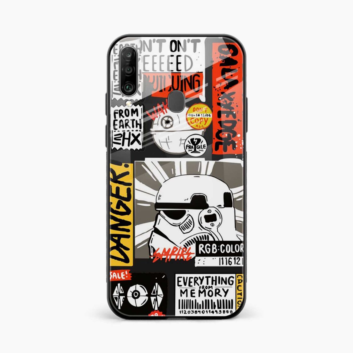 stormtrooper samsung a50 back cover front view