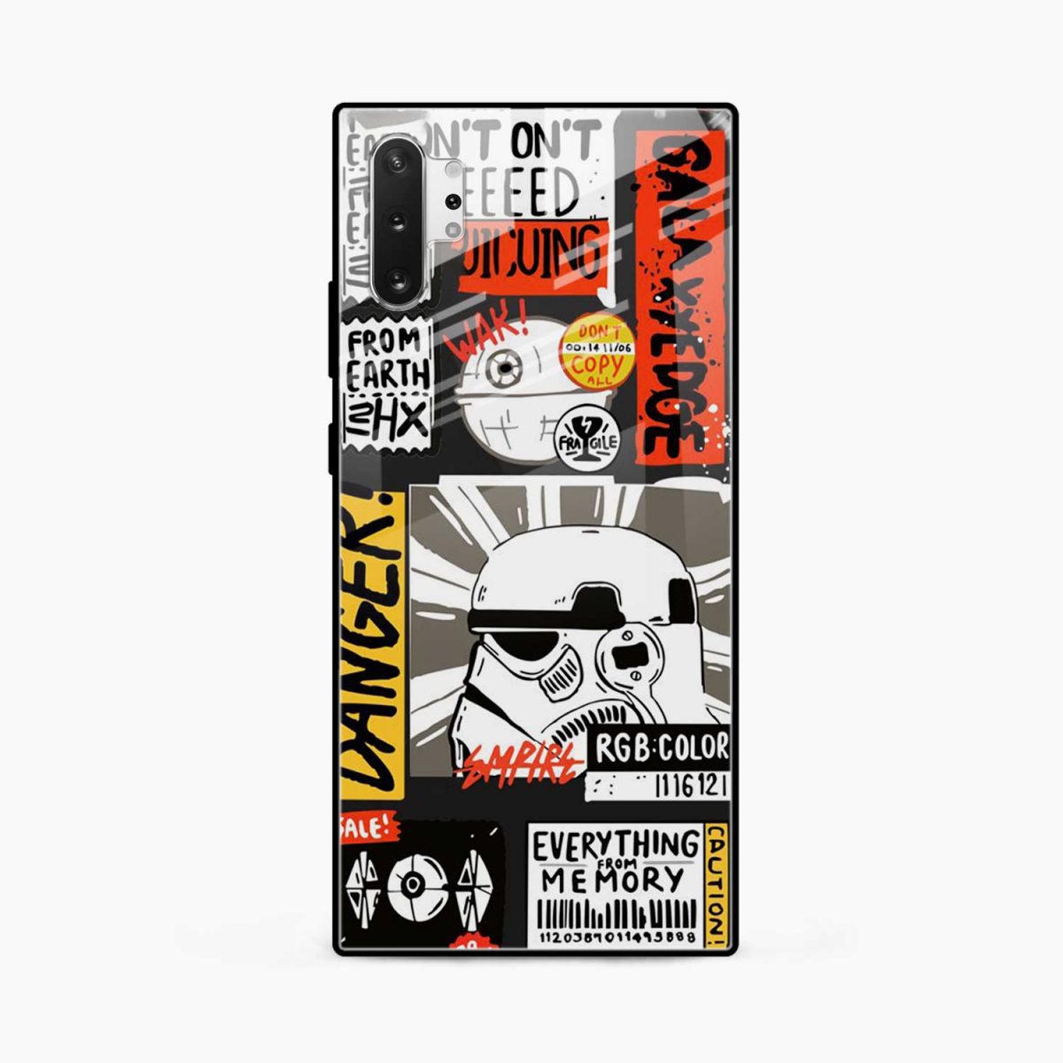 stormtrooper samsung note 10 plus back cover front view