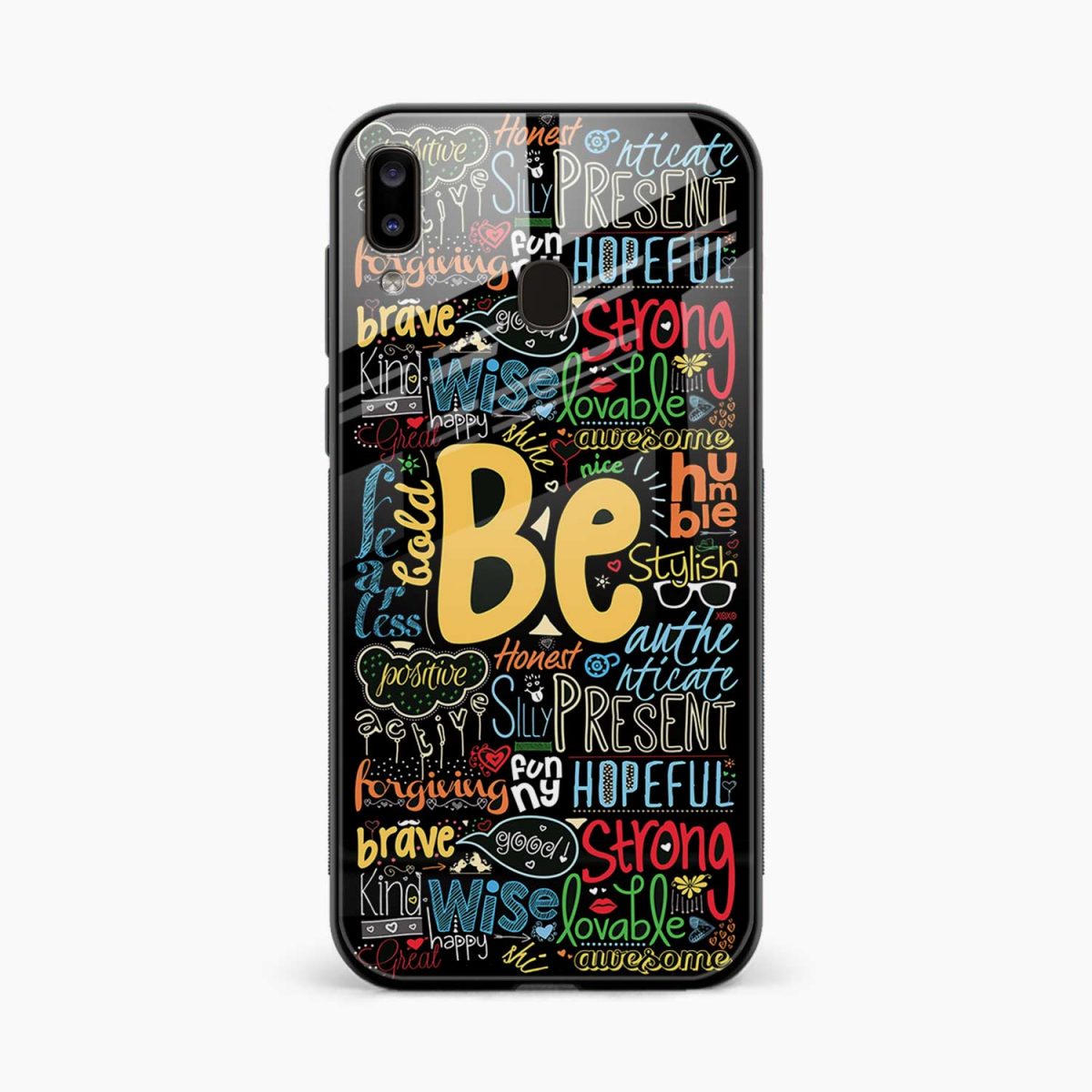 be you samsung a20 back cover front view