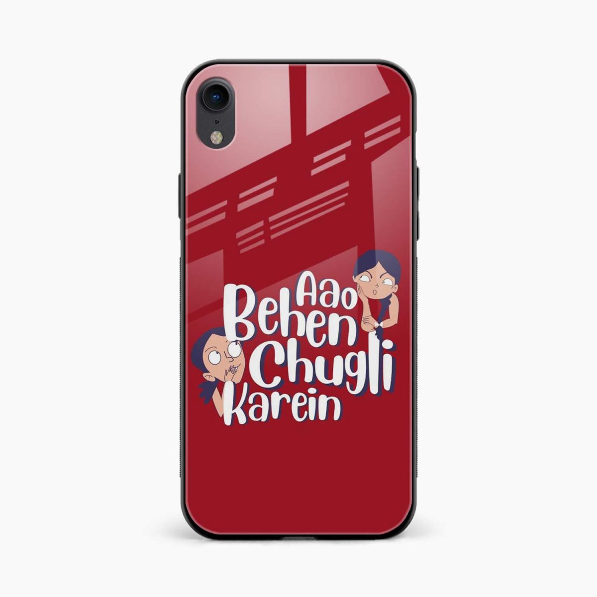 chugli karein iphone xr back cover front view