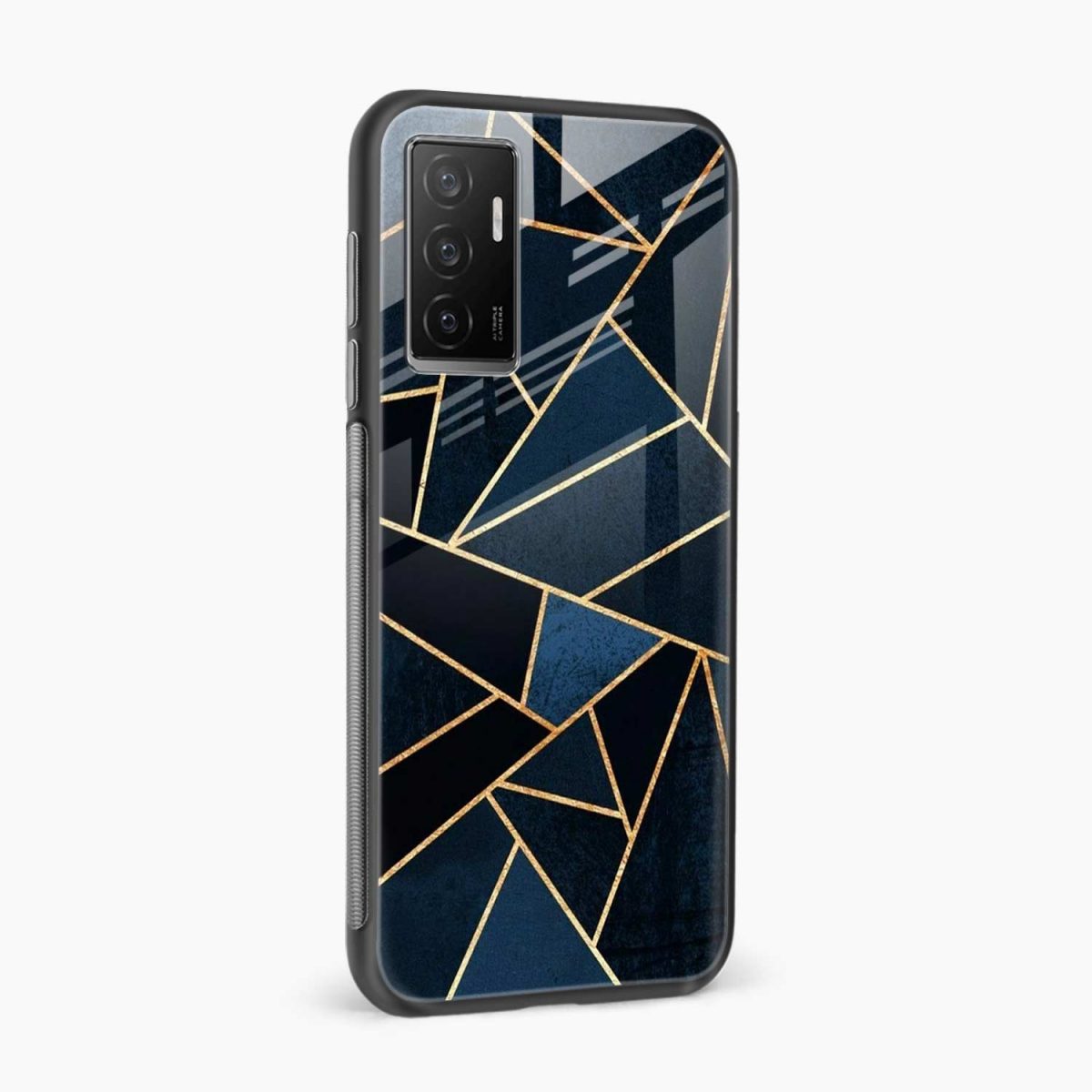 diagonal marble golden cut vivo v23e 5g back cover side view