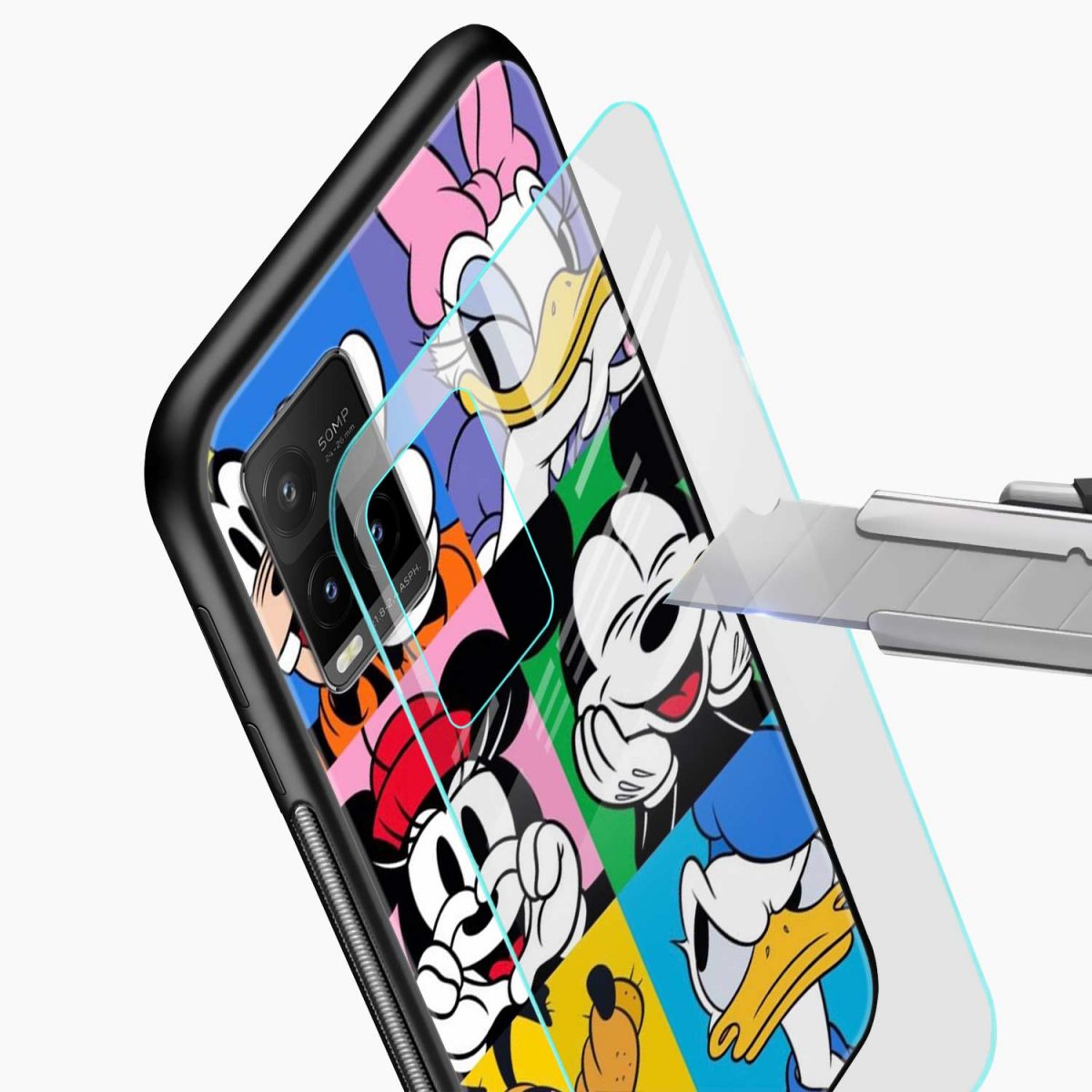 disneyland vivo y21e back cover glass view