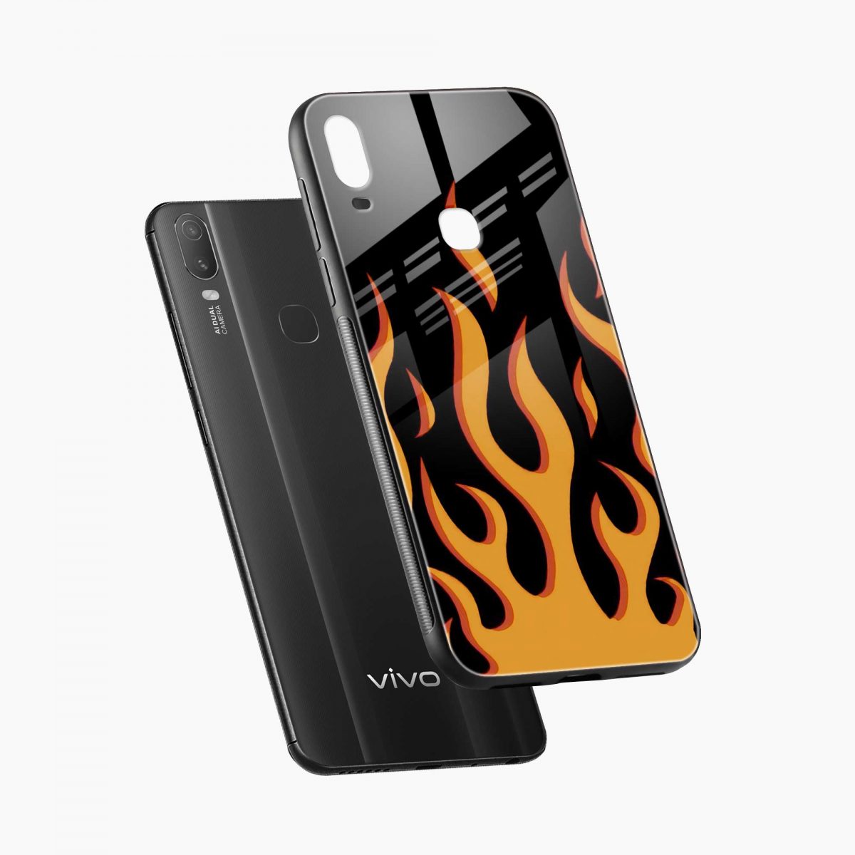 fire vivo y11 back cover diagonal view