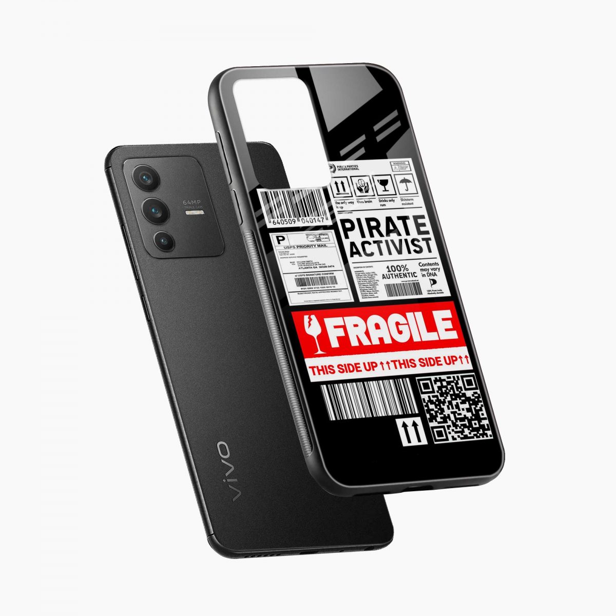 fragile vivo v23 5g back cover diagonal view