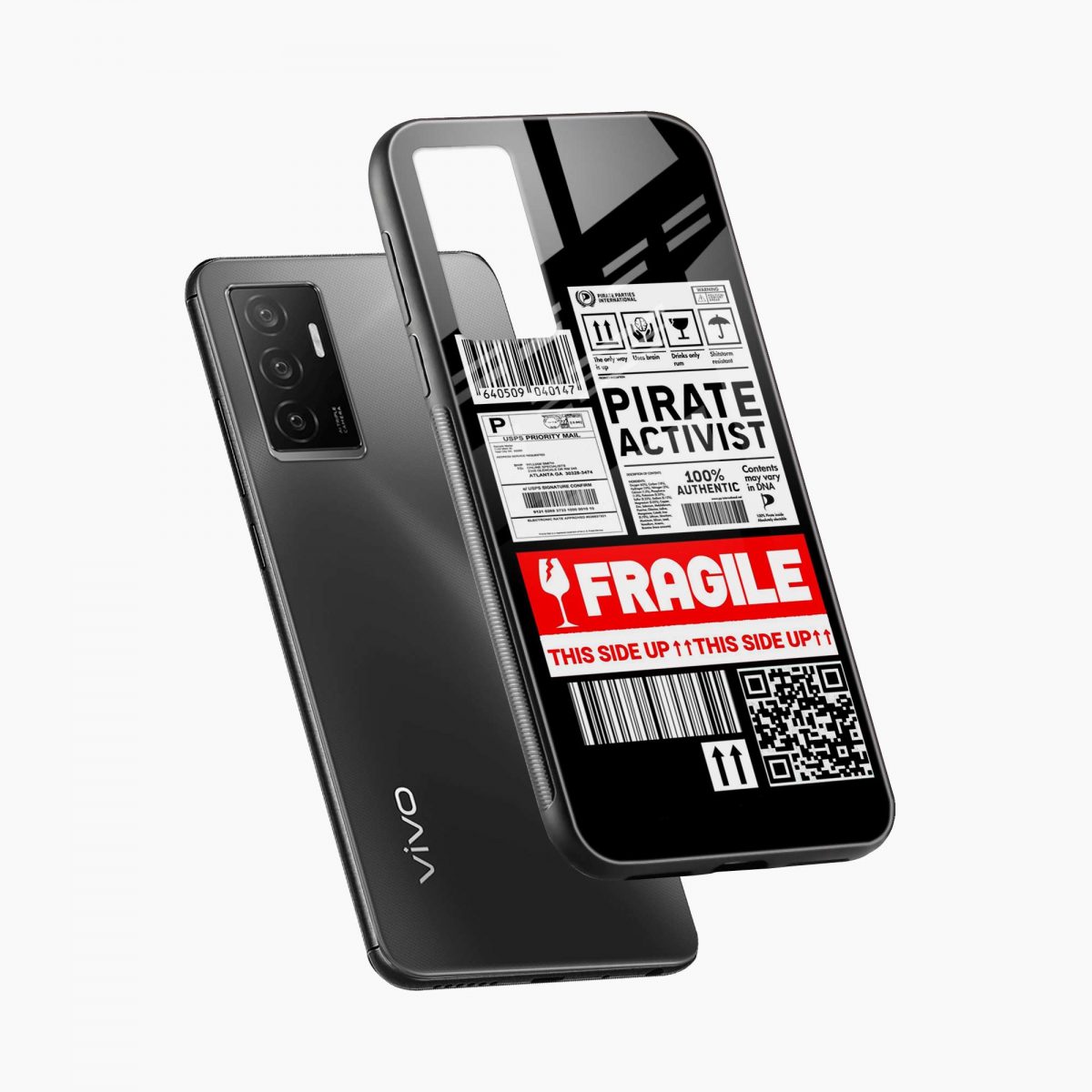 fragile vivo v23e 5g back cover diagonal view