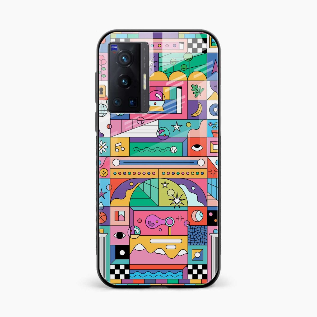 geometric vivo x70 pro back cover front view
