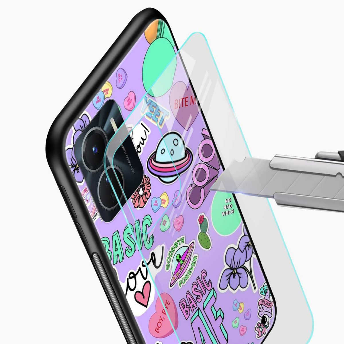 girliyapa vivo y16 back cover glass view