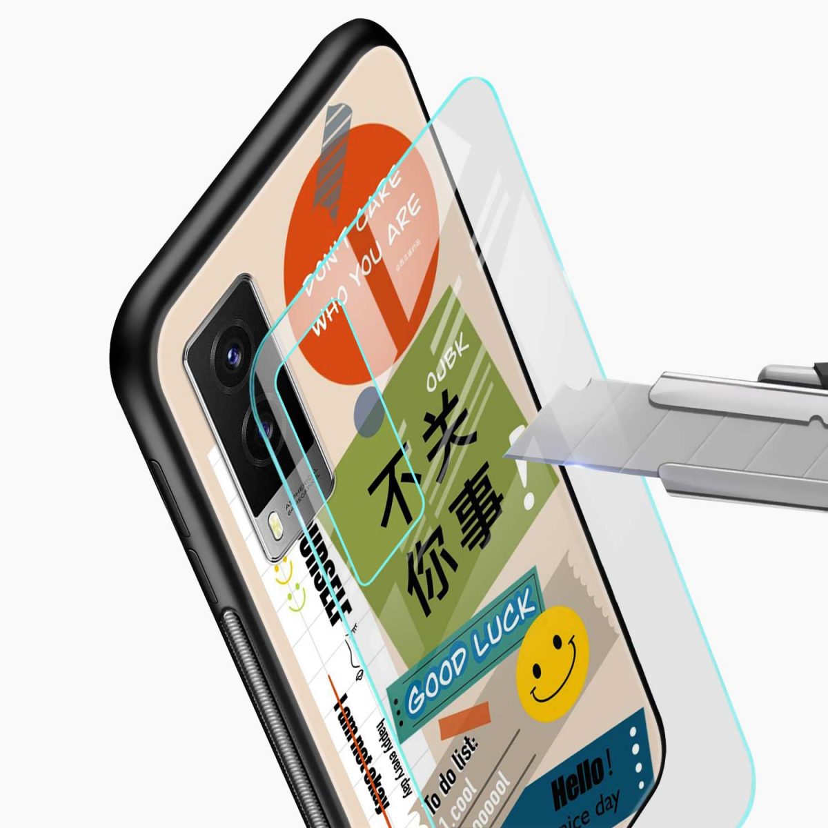 good luck vivo v21e 5g back cover glass view