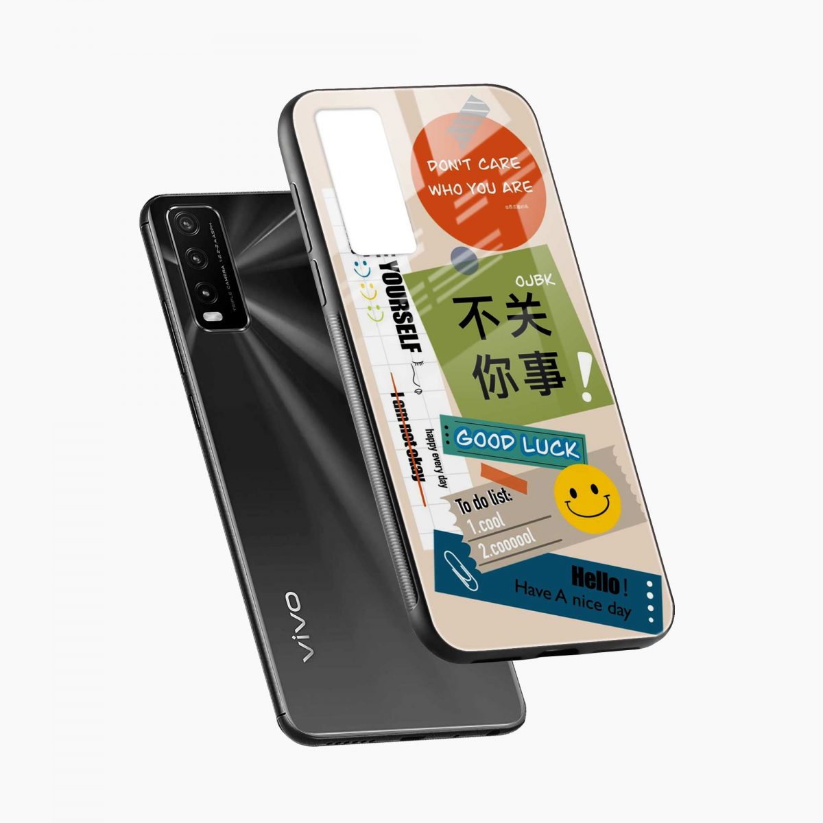 good luck vivo y20 back cover diagonal view