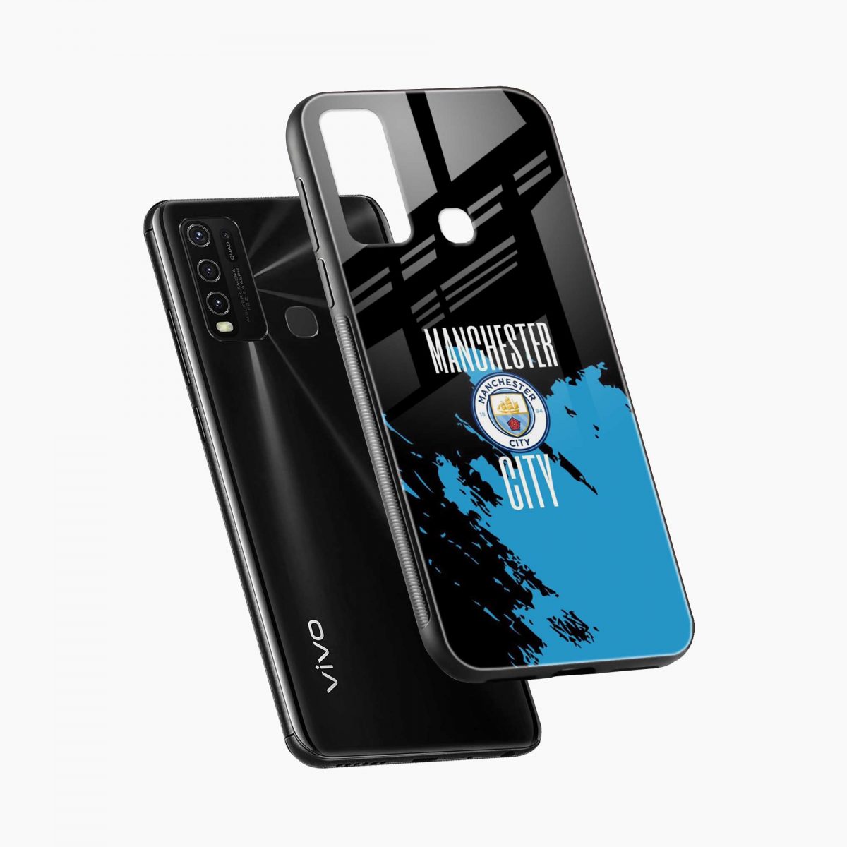 manchester city vivo y50 back cover diagonal view