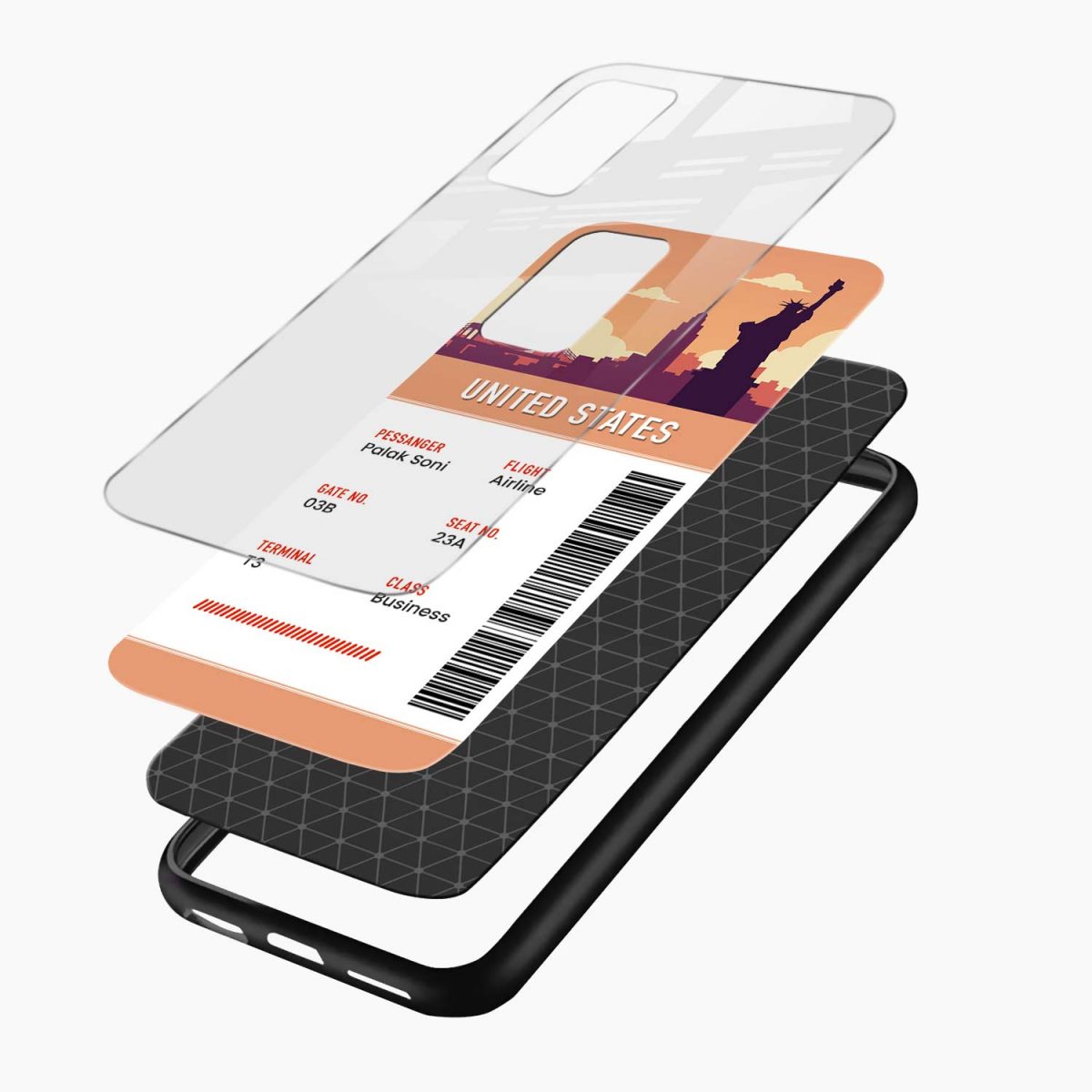 united states boarding pass vivo v21e 5g back cover layers view