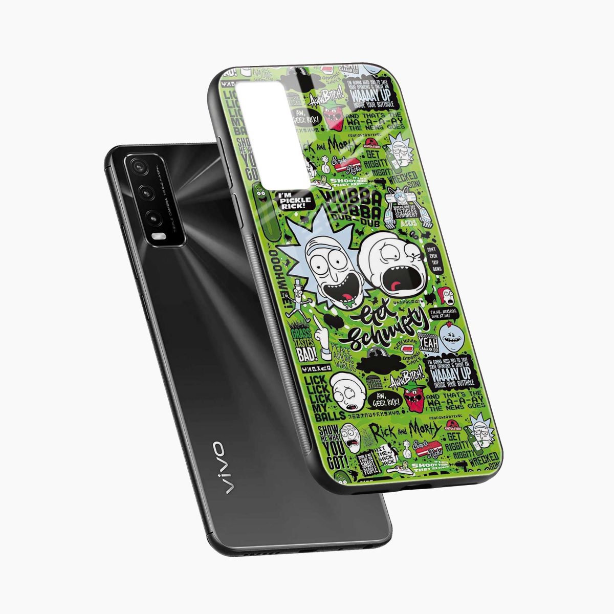 rick and morty vivo y20i back cover diagonal view