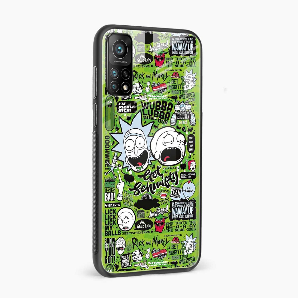 rick and morty xiaomi mi 10t back cover side view