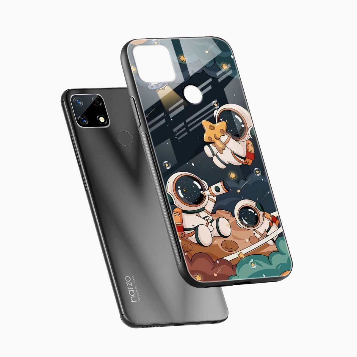 space realme c25s back cover diagonal view